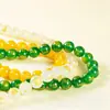 Cinco Deuses da Riqueza das Estradas 7A Ágata Vermelha Natural Ágata Banhada a Ouro Contas Soltas Acessórios para Pulseiras de Joias DIY Contas Redondas Atacado
