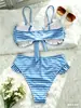 Bikini Nuevo Estilo 2026 Conjunto Europeo y Americano Halter de Atar Sexy Traje de Baño Traje de Baño Estampado Conjunto