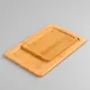 Bandeja Pequeña de Bambú para Té Seco, Accesorio para Bolsa de Viaje, Mesa de Té, Suministros de Hotel, Bandeja de Comida, Tabla Pequeña de Bambú