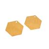 Accesorios de cobre para joyería DIY 17*19.6 hexagonal de un solo agujero pieza hexagonal cepillada geometría