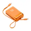 Nuevo power bank de 20000 mAh con pantalla digital chapada de carga súper rápida, con cordón portátil y cables duales integrados