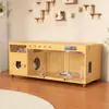 Villa para Gatos Jaula para Gatos Hogar para Mascotas Alojamiento Cría Madera Maciza Cama para Gatos Armario para Gatos Casa de Lujo para Gatos Vitrina Temperatura Constante Tres Niveles