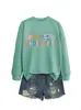 Amazon Wish site independente casual versátil feminino creche cinco cores coração moletom para comércio exterior