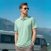 Camisa polo de manga corta para hombre transfronteriza, nuevo estilo de verano, ligera, transpirable, color liso, camiseta con cuello, ropa de trabajo para hombre, uniforme de clase