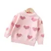 9 Suéteres de Punto para Niña 2022 Nuevo Estilo Suéter con Perlas y Corazón para Bebé Cardigan Dulce Moda Princesa Top