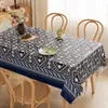 Mantel Estilo Americano, Impermeable, Resistente al Aceite, Resistente al Calor, No Requiere Lavado, Estilo Bohemio, Tela Estilo Étnico, Mantel para Mesa de Café de Alta Gama