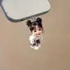 Adecuado para Polvo de Pho Tapón Ndai Chica de Dibujos Animados Boca Teléfono Móvil Idcne Carga de Manzana Pero Cara Sonriente Fronterizo Ty