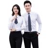 Três anti tecnologia de negócios camisa elástica fibra de bambu homens e mulheres manga curta manga curta vestido profissional personalizado logotipo impresso