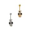 1 Pieza Moda Hombre Anillo Umbilical Uña Piercing Joyería Joyería Corporal Ventas Calientes en el Extranjero Calavera Punk