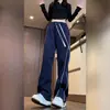 Pantalones para Hombre Altos 185 con un Ambiente Fresco y de Alta Gama, Pantalones Rectos de Pierna Ancha, Pantalones Deportivos Casuales de Alta Calle Americanos