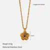 Collar Chenhe de Acero de Titanio para Mujer, Diseño que No se Desvanece, Colgante de Cadena, Joyería de Cadena para Clavícula de Acero Inoxidable, No se Desvanece en Verano