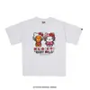 Camiseta de manga corta de la marca japonesa de moda BAPE, peso pesado de verano 240g algodón puro, camuflaje de cabeza de mono, tiburón mono, venta al por mayor transfronteriza