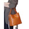 Bolso de mano de piel de vacuno curtida vegetal para mujer, de gran capacidad, estilo cubo, para otoño e invierno, bolso de mano de piel auténtica, bolso cruzado estilo urbano.