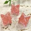 Venta al por mayor del fabricante 15*15 Grande Merkaba Piedra de Sangre Africana Cuadrado Cristal Satélite Piedra Suelta Accesorios Merkaba