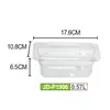 Bandeja de porciones de PC Jin De 1/6 Caja de porciones transparente Bandeja cuadrada para alimentos Bandeja para comida rápida resistente a caídas Bandeja de porciones de frutas