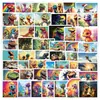 50/100 Peças adesivos de grafite de dinossauro de desenho animado não infratores mala morto voando skate geladeira motocicleta adesivos à prova d'água