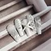 Ballet Remache Encaje Correa Uñas Artísticas Pegatinas Líneas Cuadros Plata Caliente Adhesivo Decoración Uñas Pegatinas Accesorios Uñas Artísticas
