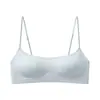 Sujetador push-up sexy con soporte lateral, diseño de espalda cruzada, sin tirantes, sin varillas, soporte suave, copa fina, escote bajo, lencería transpirable