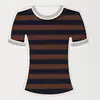 Tejido de punto de algodón personalizado con patrón de rayas, adecuado para camisetas y camisetas interiores de moda de primavera y verano; tejido elástico, transpirable y apto para la piel