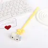 Nueva pluma de gel de flor de tela creativa, linda flor pequeña colorida de silicona de alto valor, pluma de sacudir, pluma a base de agua