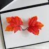 Folhas Simuladas com Cores Ricas, Novas Folhas de Bordo para Fotografia, Adereços de Decoração para Casamentos ao Ar Livre, Artesanato Atacado de Folhas Artificiais