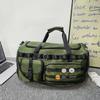 Bolso de Viaje de Gran Capacidad Estilo Hong Kong Harajuku para Hombre, Bolso Bandolera de Alta Gama Estilo Ropa de Trabajo Oscura, Mochila Impermeable para Exterior