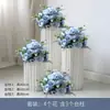 Decoración de Ceremonia de Área de Entrega con Decoración de Columna Romana, Adornos de Área de Entrega, Flores Artificiales, Bolas de Flores, Decoración de Escena de Columna de Flores