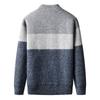 Tendência de Moda Masculina Outono e Inverno 2025 Combinação de Cores Jaqueta Suéter Casual com Gola Baseball Jaqueta Aveludada Jaqueta