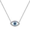 Collar de plata de ley INS Wind S925 para mujer, con diseño de ojo de diablo, hipocampo y palma, cadena de clavícula de alta calidad.
