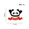 Broche de Feriado Nacional Desenho Animado Fofo Panda Insígnia Texto Patriótico Onze Celebração Insígnia Comemorativa Tendência Nacional Acessórios