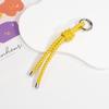 Lanyard para Mochila de Cordón de Cuero Tejido a Mano Cadena para Llavero Correa para Teléfono DIY Accesorio para Bolso Decoración con Colgante de Cuentas