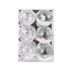 Cruz-border branco quente transparente pintado à mão 6cm bola de Natal Decorações Natal enfeites internos e externos