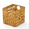 Cesta de Almacenamiento Hecha de Jacinto de Agua Tejido, Cesta de Almacenamiento Plegable Hecha a Mano, Más Vendida en Amazon, Almacenamiento Natural para Exteriores para Acampar