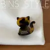 Corea del Sur importó Francia pequeño estándar de oro lindo oso de dibujos animados gato pequeño pinza para el pelo flequillo clip lateral