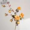 Flor Artificial Rosa Lua Fúcsia Tingida Fabricante Decoração de Casa Casamento Parede Flor Falsa INS Buquê Transfronteiriço Flor Rosa