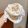 Pañuelo Triangular para Cabeza de Niña Bufanda de Cuello para Niña 2025 Nuevo Estilo Bufanda Cálida a Prueba de Viento para Bebé Pañuelo de Seda