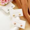Exagerado corazón de amor DIY pulsera collar accesorios acero de titanio oro 18K simple moda amor aretes aretes