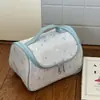 Nova bolsa de maquiagem fofa com tema de gato para mulheres, design estiloso, portátil, grande capacidade, perfeita para viagens, artigos de higiene pessoal e produtos de skincare, atacado com frete grátis