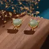 Pendientes de botón de zorro estilo chino retro court spirit personalidad femenina moda temperamento pendientes simples regalo lindo