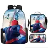 Liberación Rápida Transfronteriza Spider-Man Spider-Man Mochila Escolar Estudiante Niños Bolsa Escolar Periférica Bolso Escolar de Hombro Juego de Tres Piezas