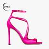 En Stock, Envío Inmediato, Venta Caliente Transfronteriza Nuevo Estilo Primavera/Verano Tacones de Aguja Abiertos con Tiras Cruzadas Jimmy Charol para Mujer