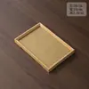 Bandeja de té de ratán macizo, bandeja de madera para hotel, bandeja rectangular de bambú para servir tazas de té estilo americano para el hogar, vintage