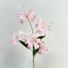 Nueva Flor de Lirio Dorada de 5 Cabezas Impresa en 3D Decoración de Boda Flor Artificial Accesorios para Fotos Diseño Floral Flor Artificial Transfronterizo