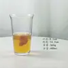 Estilo Ins Coreano Vidrio Simple de Boca Invertida Taza para Café Bebidas Frías Taza de Agua Simple para el Hogar Taza para Agua con Gas Taza para Jugo