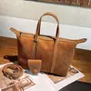 Nova Bolsa Longchamp Formato Dumpling Couro Bovino Camurça Fosco Camada Superior Couro Genuíno Retrô Bolsa Feminina Grande Capacidade Bolsa de Ombro Transversal