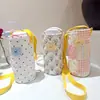 Bolsa Grande para Garrafa de Água Portátil com Estampa da Moda, Estilo Fresco, Capa para Garrafa de Água, Bolsa Portátil para Armazenamento de Garrafa Térmica