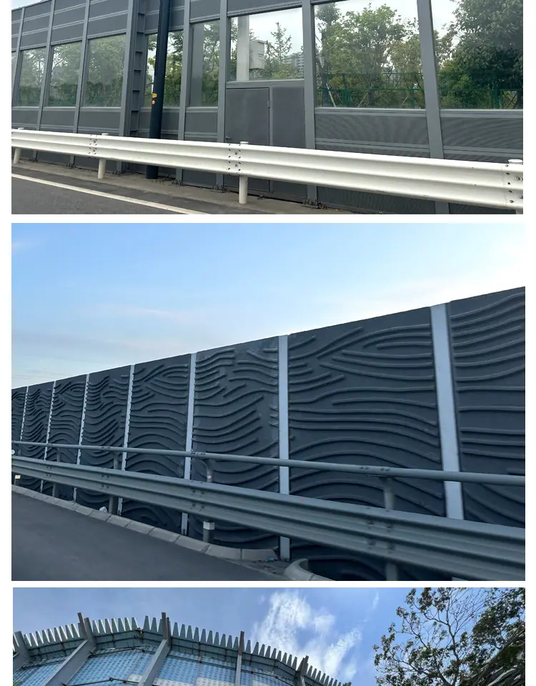 铁路桥梁透明隔音声屏障小区工地降噪隔音屏高架桥梁公路声屏障