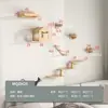 Árbol para Gatos de Pared DIY Marco de Escalada para Gatos Montado en Pared Rascador para Gatos Montado en Pared Plataforma de Salto para Gatos Estante para Gatos de Madera Maciza Cama para Gatos Integrada