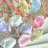 Nuevo Colgante de Mariposa Multicolor de Piedra Ojo de Gato, Nuevo Estilo Chino Hanfu Colgante de Nube de Jade Ojo de Gato Accesorio para Cadena de Suéter