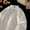 Camisa Blanca Pura de Manga Larga para Hombre, Elegante y Fresca, Adecuada para Peluqueros, Para usar debajo de un Traje, Camisa Básica de Primavera y Otoño, Ropa de Abrigo